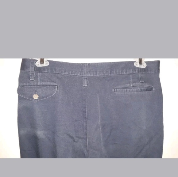 LOAFERS MENS PLEATED PANTS 36x32 Navy work pants - Picture 2 of 6